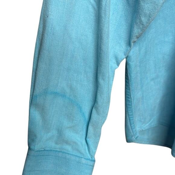Men's Blue Green Pusser's Oxford Blues Long Sleeve Button Up 100% Cotton Shirt L - Picture 4 of 8